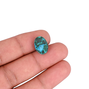 Chrysocolle Malachite Pierres Naturelles Forme Ovale 15Pcs Lot En Gros 63.35Cts Fabrication Pour Bijoux - Product Image 5