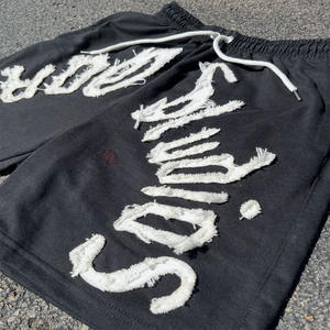 Ensemble T-shirt et short en jersey de coton 250 GSM, coupe oversize, imprimé délavé, tenue décontractée, directement du fabricant - Product Image 6