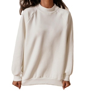 Women Mock Neck Turtleneck Sweatshirt Fleece Loose Fit - Product Image 1
