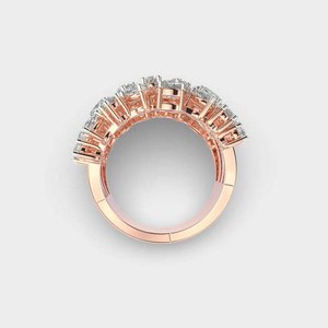 Queen Elizabeth Royal Wide Band 2.5 Carat Pear Round Oval Cut Lgvhab Grown <b>Diamond</b> Unique Engagement Ring Fine <b>Jewelry</b> Wholesale - Product Image 2