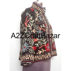 Designer Women's Embroidered Cotrise <b>Jacket</b> Premium Traditional Ethnic Breathable Nonwoven Autumn Winter Spring Outerwear - Product Image 4