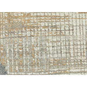 พรมไหมไผ่ผสมขนสัตว์ถักมือลายเรขาคณิต รุ่น Kavi Ivory-Srb(730) สำหรับใช้ในบ้าน - Product Image 3