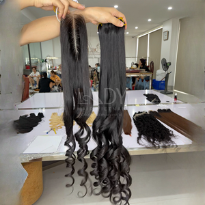 Raides Ondulés Super Double Dessiné Vietnamien Raw Naturel Extensions de Cheveux Humains Meilleur Prix de Gros - Product Image 2