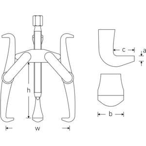 Extracteur d'engrenages à trois bras Stahlwille, auto-centrant, avec bras de serrage - Product Image 2