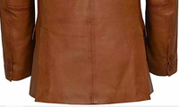 Blazer en cuir pour homme de haute qualité, coupe ajustée, col à revers, grande taille, doublure respirante, poches, hiver