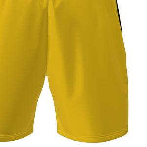 Pantalones Cortos Deportivos de Secado Rápido Personalizados para Hombre, Pantalones Cortos Deportivos Amarillos con Diseño Lateral Negro, Estampado de Número, Características Transpirables - Product Image 6