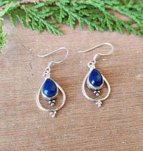 Pendientes de Diseño Moderno con Cuentas de Calcedonia, Baño de Rodio sobre Latón Dorado, 6x9mm, Estilo Hip Hop Infantil, para Aniversario - Product Image 5