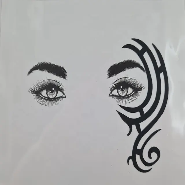 Best Selling PVC Sheet Base Eye Face Eyebrow Forehead Head Decoration Body Beautify Makeup Tattoo Sticker For Ladies Women Girl