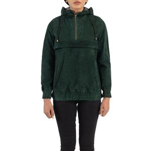 Blouson universitaire authentique pour femme, vert, à capuche, en daim, en cuir, en denim, respirant, Collections Automne, Mode, Meilleures ventes - Product Image 5