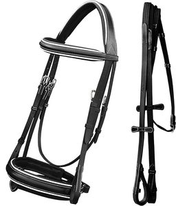 Bride de muserolle anatomique bride de cheval équestre originale cuir véritable premium confortable fort premium super cuir No r - Product Image 4