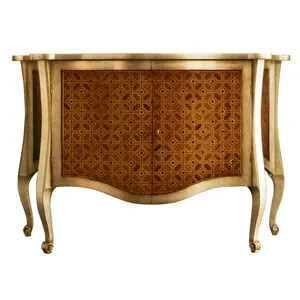 高品质奢华造型红木餐具柜18世纪意大利风格，镶嵌作品丰富