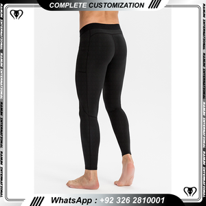 Polainas de compresión de algodón para hombres para boxeo Jiu Jitsu MMA-Impreso Logo Entrenamiento y Fitness Gym Pantalones - Product Image 5