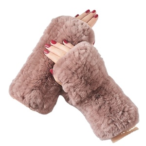 ถุงมือฤดูหนาว _ ถุงมือฤดูหนาวแบบหนาบุขนด้านในให้ความอบอุ่น - Product Image 1