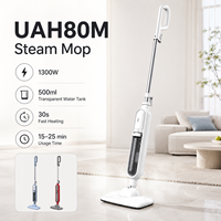 1300W 500ml 30s Heat-Up 25min Runtime 100-240V abnehmbare Basis faltbar Teppich Parkett Haushalt Dampfmopp Bodendampfreiniger