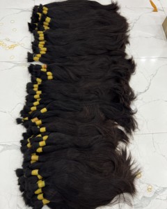 Extensiones de cabello humano virgen vietnamita negro largo alineado cutículas a granel de un donante al por mayor - Product Image 3