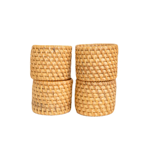 Servilletero Venta caliente Decoración de la boda Anillo de servilleta de ratán ecológico en forma cuadrada Precio más bajo - Product Image 5