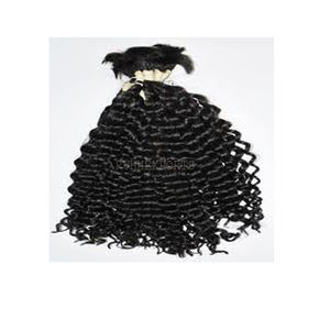 Couleur noire naturelle bouclée super en vrac 100% cheveux humains vierges bruts - Product Image 6