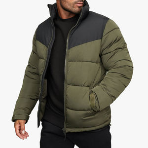 Streetwear personnalisé veste d'extérieur pour hommes tissu de nylon tissu de nylon noir satin veste surdimensionnée épaisse recadrée bombardier doudoune - Product Image 2