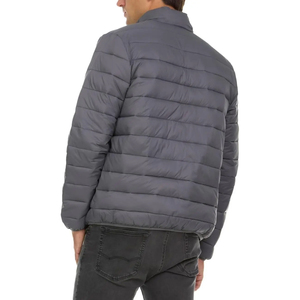 Veste d'hiver épaisse et chaude de couleur unie pour homme, en gros, avec logo personnalisé, veste matelassée, veste d'hiver - Product Image 2