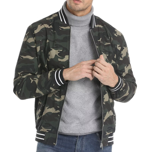 Veste universitaire personnalisée pour homme à col montant, idéale pour l'automne et l'hiver, imprimée sur demande, en laine coupe-vent respirante, polyester/coton - Product Image 2