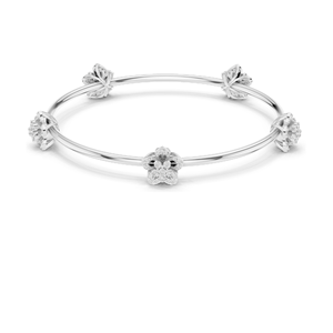 กำไลข้อมือเพชรแล็บทรงดอกไม้ 1.04 กะรัต เจียระไนแบบบริลเลียนท์ ทอง 18KT, 14KT, 10KT และเงิน 925  มีตัวเลือกสีโรสโกลด์, เยลโลว์โกลด์, ไวท์โกลด์ - Product Image 5