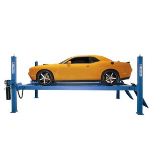 Meilleure vente palan de stationnement de voiture double à quatre poteaux ascenseur hydraulique de stationnement de voiture à 4 poteaux - Product Image 4