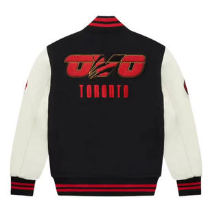 Veste personnalisée pour équipe sportive, logo du club, lettre de baseball, université, varsity, respirante, collège, cuir, col montant, unisexe - Product Image 2