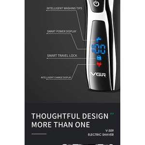 Afeitadora Eléctrica Recargable por USB, Cabezal Rotatorio de Tres Cuchillas, Negra, Resistente al Agua IPX7, Lavable, Afeitado Corporal Completo, Repuesto - Product Image 3