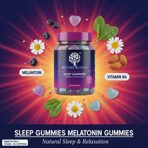 Gummies Naturelles pour le Soutien du Sommeil 60 Unités OEM Marque Privée Italie RedMoringa Mélatonine & Vitamine B6 pour les Soins Corporels - Product Image 3