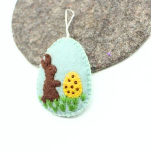 Guirnalda de Fieltro Hecha a Mano para Decoración de Pascua, Guirnalda de Huevos de Pascua de Fieltro, Decoración Colgante Hecha a Mano - Product Image 3