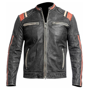 Vestes en cuir véritable pour hommes, coupe classique, imperméables et coupe-vent, style urbain, disponibles à prix de gros raisonnable - Product Image 1