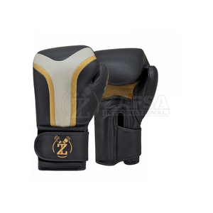 Comfortable Leather Boxing <b>Gloves</b> for Adult Use MMA Training <b>Moisture</b> Wicking Lace-Up Closure Customizable - Product Image 1