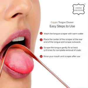 วัสดุสแตนเลสสำหรับทำความสะอาดลิ้นทองแดงบริสุทธิ์เกรดการผ่าตัดเพื่อการทำความสะอาดลิ้นอย่างมีประสิทธิภาพ - Product Image 2