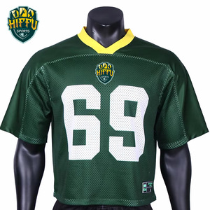 Logotipo personalizado de gran tamaño Boxy Fit Mesh Jerseys 100% Poliéster Tejido Cuello en V Corto Transpirable Servicio de serigrafía OEM - Product Image 1