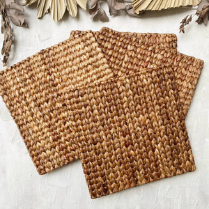 Rectangular Classy Table <b>Mats</b> Water Hyacinth Handwoven Placemat Sets for <b>Dinner</b> Decorations Made in Vietnam - Product Image 2