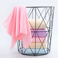 Serviette de toilette en microfibre tricotée 350 fils, couleur unie, séchage rapide, écologique, absorbante, douce pour la peau, avec logo personnalisé OEM