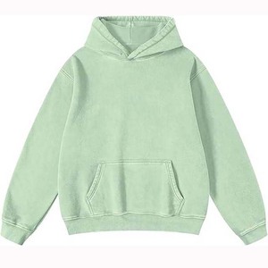 เสื้อฮู้ดและสเวตเตอร์ของผู้ชายผ้า100% โอเวอร์ไซส์ผ้าคอตตอนซักแบบกรดแห้งเร็วดีไซน์ตามสั่งแบบ2025 - Product Image 3