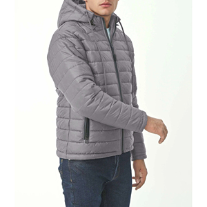Chaqueta acolchada de invierno de alta calidad personalizada para hombre, abrigo elegante cálido de relleno premium a prueba de viento para clima frío - Product Image 1
