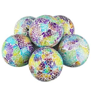 Bolas decorativas navideñas de vidrio de mosaico hecho a mano de bajo precio para decoración del hogar y adorno de árbol de vacaciones a bajo precio - Product Image 6