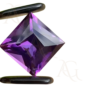 Vente en gros de nano améthyste synthétique, pierre précieuse carrée taillée en prince pour la fabrication de bijoux, pierre précieuse en vrac nano cultivée en laboratoire - Product Image 2