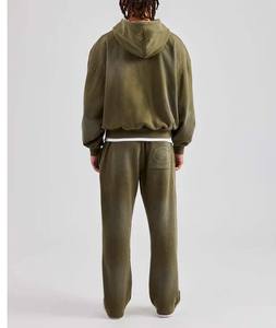 Conjunto de chándal para hombre, ropa de calle personalizada de alta calidad, chaqueta lavada bordada y pantalones vaqueros - Product Image 2