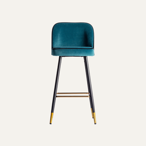 Aria Contemporary Upholstered Bar <b>Stool</b> with Metal Frame <b>for</b> Home Bar <b>Kitchen</b> Cafe and Restaurant - Product Image 2