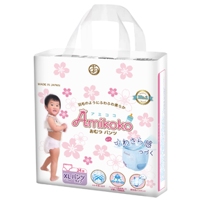 Meilleur achat pour Parents japon dernière couche jetable pour bébé de haute qualité Ultra mince Amikoko couche-culotte pour bébé Pull Up pantalon taille XL 24 pièces - Product Image 1