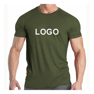 T-shirt d'entraînement à manches courtes 100% coton pour hommes avec impression numérique de logo personnalisé en mélange de coton et de polyester doux 180gsm - Product Image 6