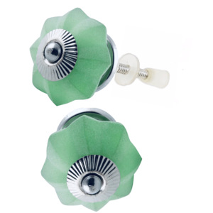 Aqua Crystal Frosted Melon <b>Knobs</b> Modern Style Cabinet Drawer <b>Door</b> Handle Pull for Kitchen Wardrobe Dresser Bedroom Bathroom - Product Image 2