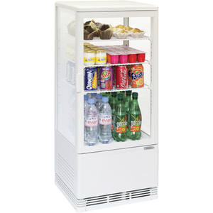 Mini vitrine réfrigérée blanche de 78 L pour vin et boissons - Product Image 1