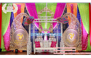 Traditional Stage Sangeet <b>Decor</b> with Punjabi Theme Gorgeous Vibrant Colorful Theme <b>Mehndi</b> Stage Stunning Mehendi Stage <b>Decor</b> - Product Image 5