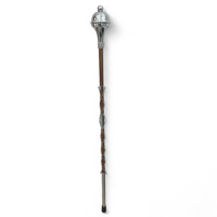 Geoffrey 4 Parçalı Top Başlı Davul Müfettişi Bando Tören Asası Çubukları (48" 54" 60") Baston/Ahşap/Metal Yumuşak Taşıma Çantası PK
