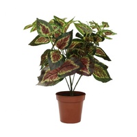 Feuille de périlla feuillage plante feuilles tissu de soie artificielle Spray pour la maison jardin cour décoration florale