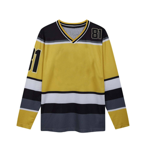 Logo personnalisé de l'équipe professionnelle de hockey sur glace maillot sergé broderie adulte polyester uniformes de hockey sur glace maillots pour adultes - Product Image 6